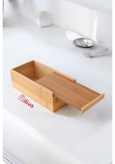 Masa Üstü Bambu Peçetelik - Ahşap