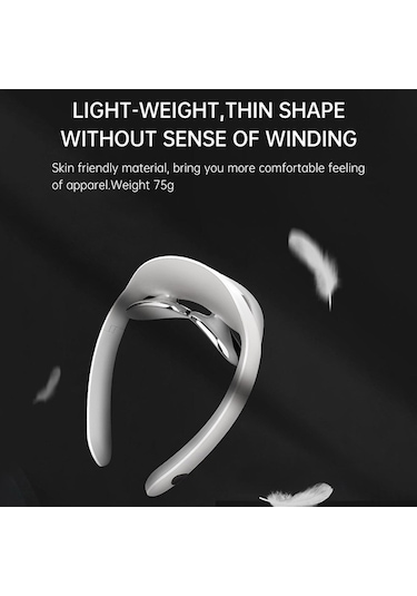 Hangfox Lg A5 Beyaz Boyun Massaj Cihazı: Katlanabilir, Düşük Frekanslı Darbeli, 42 C Isı Terapisi, 5 Mod, 15 Seviye Güç, 15 Dakika Zamanlayıcı, Dahili Pil Çok Renkli