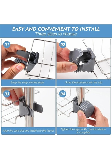 Liangmei 1 Adet Asılı Musluk Rafı Ayarlanabilir Yükseklik Esnek -