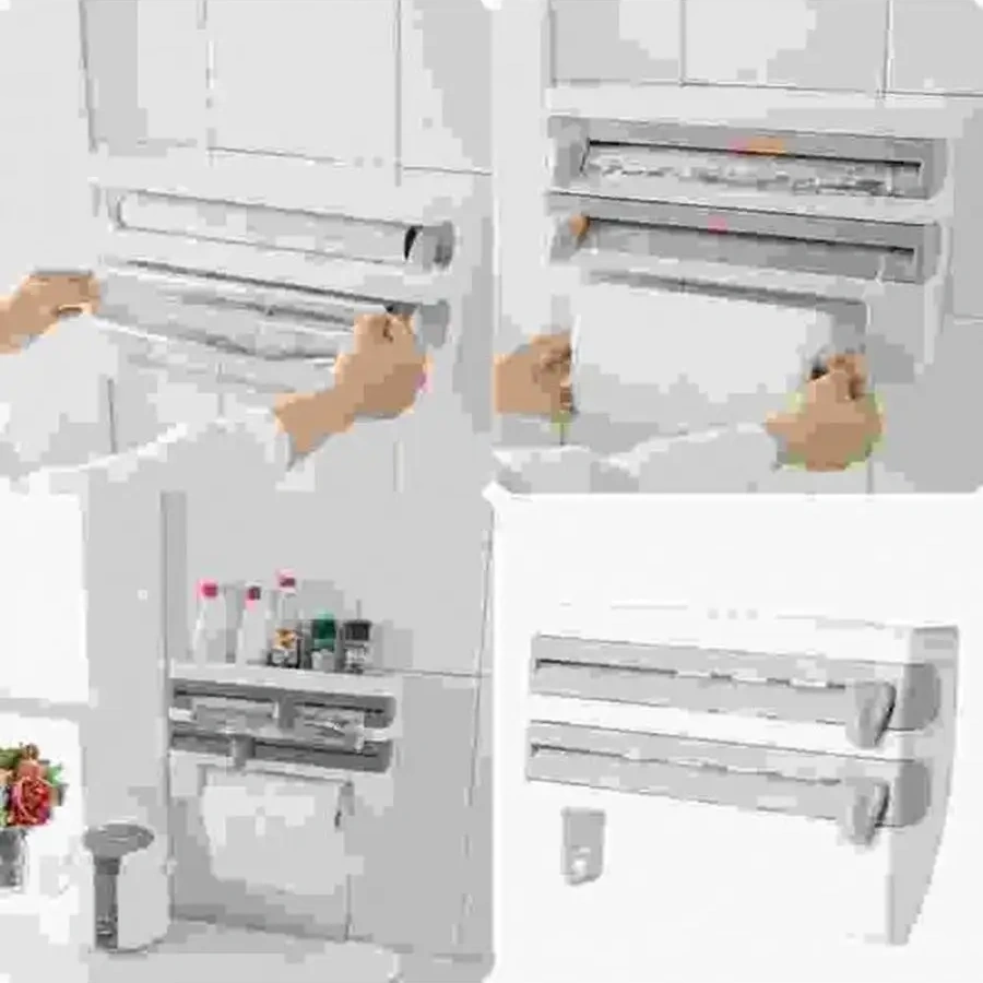 Danimark Kağıt Havlu, Folyo Ve Streç Film İçin Mutfak Organizeri 135892708 Beyaz