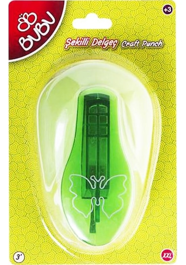 Bubu Şekilli Delgeç - Eva ve Kağıt Için - Kelebek Desenli Büyük B