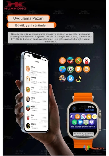 Watch 10 Hk Serisi Tüm Telefonlara Uyumlu Bildirim Whatsap Chatgpt Aktif