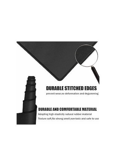 Cbtx 300 X 800 X 3mm Soyut Sıvı Desenli Kauçuk Mouse Pad Büyük Kaymaz Mouse Mat - Stil F