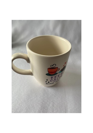 Keep Calm And Black Coffee Beyaz Kupa Bardak Çok Renkli