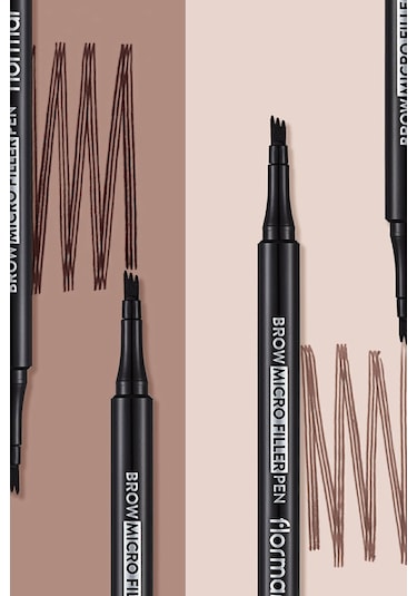Flormar Brow Micro Filler Fırça Uçlu Likit Kaş Kalemi 002 Medium Brown
