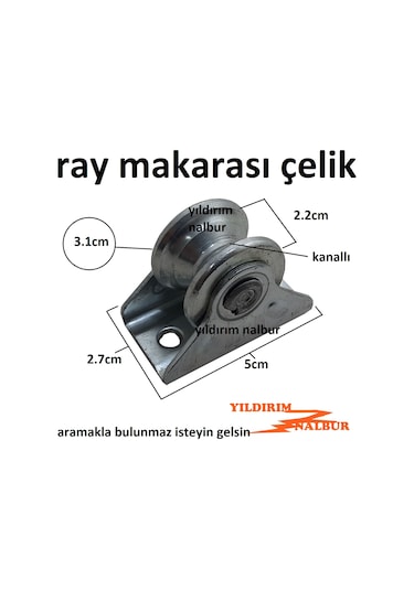 İplik Makarası Çelik Makara Ray Makara Plastik Çekme Makarası Sağ