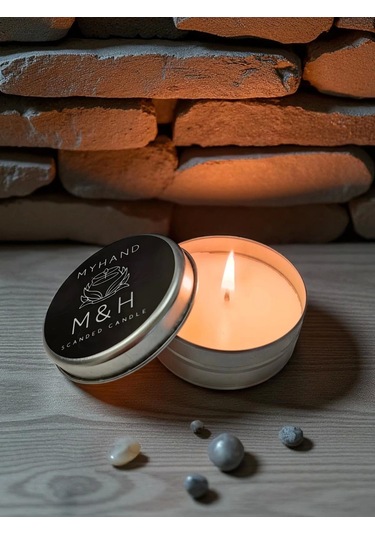 Myhand Soyawax Gümüş Teneke Amour Eternal Esans Kokulu Mum 60 Gr Gümüş