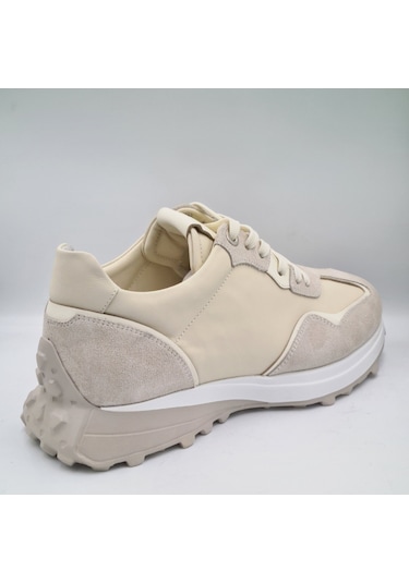 Libero 4821 Antik Süet - Kemik Hakiki Deri Erkek Sneaker Beyaz