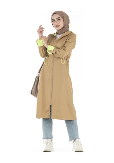 Sevitli Neon Trençkot-camel-2446-camel Camel