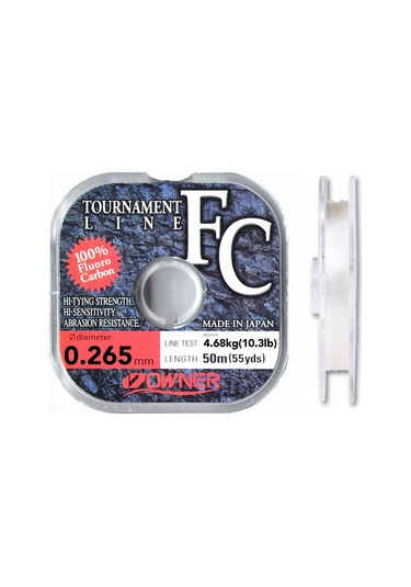 Owner Tournament Fluorocarbon Misina 0.265Mm 4.68Kg 50Mt.