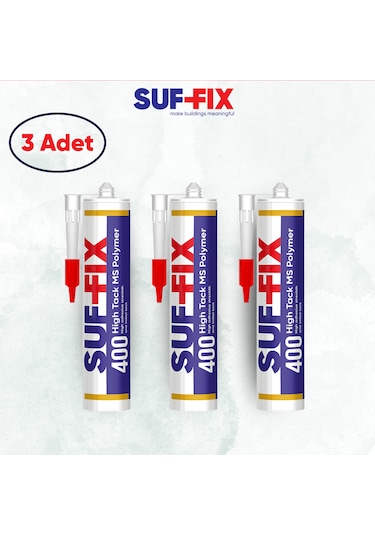 Suf-fix 400 High Tack Ms Polimer Montaj Yapıştırıcısı 290ml 3 Adet Profesyonel Paket