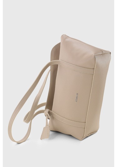 Krem Kapaklı Bowling Omuz Çantası 270 Krem