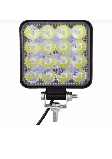 Point 16 Led Off Road Iş Makinesi Kamyon Traktör Projektör Çalışma Ve Sis Lambası 48 Watt 12v 1