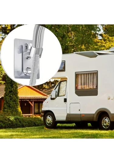 Ulzyvf Yapışkanlı Tutucu, Su Geçirmez Duş Braketi, Duvara Monte Matkapsız Karavan Kancası İçin Ayarlanabilir Alüminyum Askı Başlığı, 2 Adet Diğer
