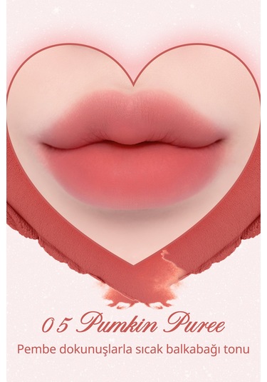 Dasique Kalp Tasarımlı Yoğun Pigmentli Köpük Yapılı Kadife Bitiş Sunan Ruj Souffle Color Pot 05 Pumpkin Puree 05 Pumpkin Puree