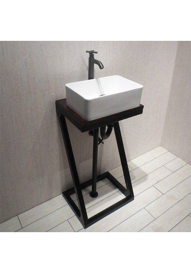 Lavabo Altlığı Lavabo Dolabı Metal Ayaklı Evye Çok Renkli
