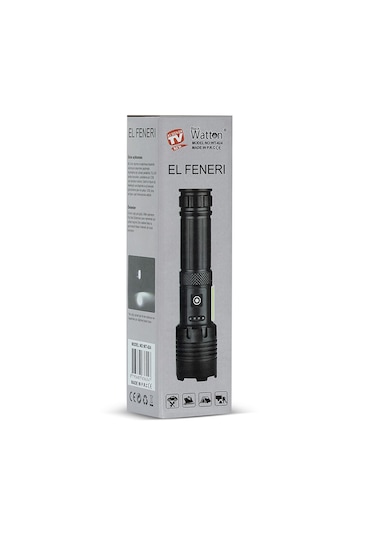 Watton Wt-624 7 Mod Tx6 Powerbank El Feneri Siyah