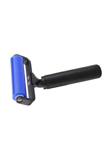 Dofolink Mavi Silikon Toz Temizleme Rulosu - Yüksek Yapışkanlı, Siyah Plastik Kolu, 4 İnç - Telefon Ekranı, Filmler İçin Toz, Saç, Kuru Yabancı Cisimleri Temizler Diğer