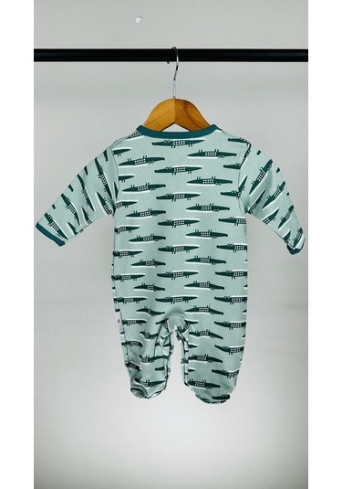 Hayvan Desenli Çıtçıtlı Pamuklu Bebek Tulum 001