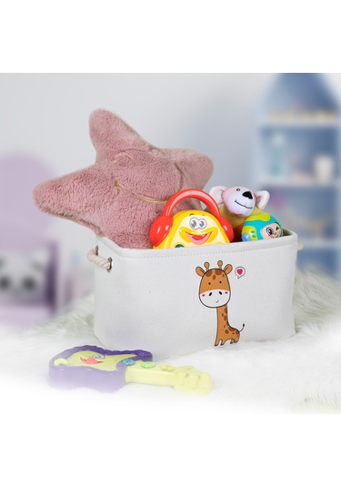 Decolove Oyuncak Sepeti - Zürafa Desenli / Büyük Boy Krem