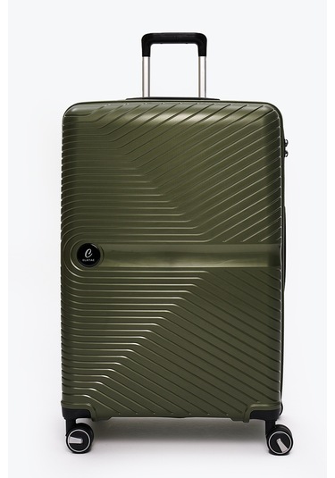 Elatae Exclusive Pro Polipropilen Kırılmaz 3'lü Valiz Seti Büyük - Orta Boy Ve Makyaj Çantası Haki 5239 Haki