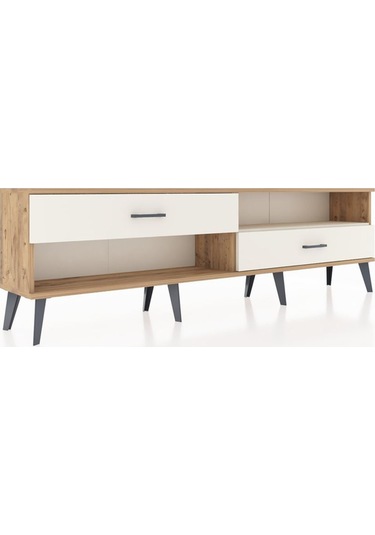 Arges Tv Ünitesi Tek Raflı 2 Çekmeceli 176x30x51 Çam-aytaşı/aytaşı Aytası/aytası