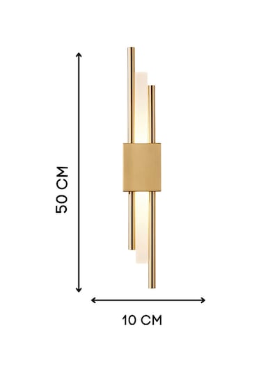 Kirpi Ledli Ve Elektirikli Boru Aplik Gold