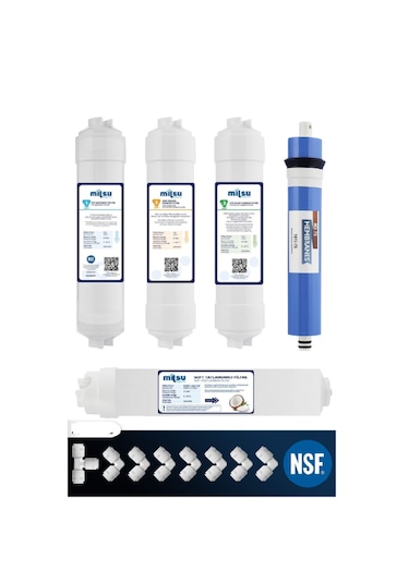 Mil Su Kapalı Kasa Su Arıtma Cihazı 5'Li Filtre Seti Membran Seçeneği Set