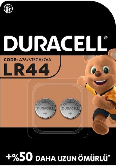 Duracell Özel (76A / A76 / V13GA) Alkalin LR44 Düğme Pil 1.5V