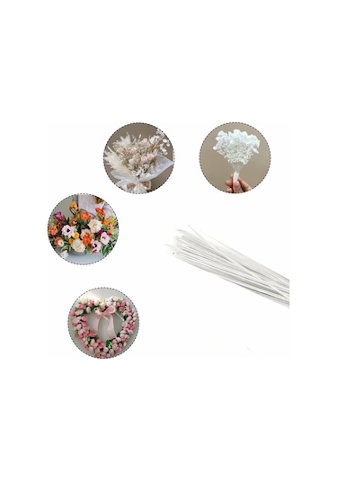 Yapay Çiçek Teli, Çiçek Aranjman Yapım Teli, 2 Mm - 10 Adet 60 Cm