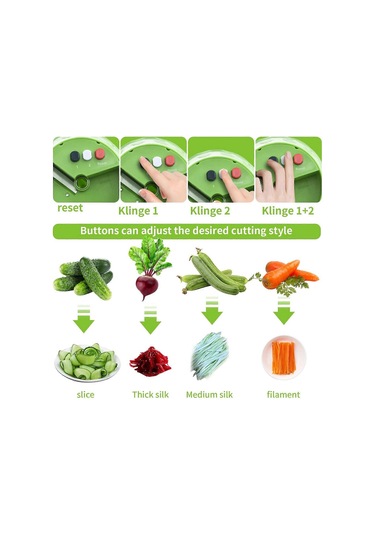 4'ü 1 Arada Spiral Sebze Kesici, 4 Pozisyonlu Spiral Sebze Kesici, Çok Yönlü Mutfak Aleti Diğer