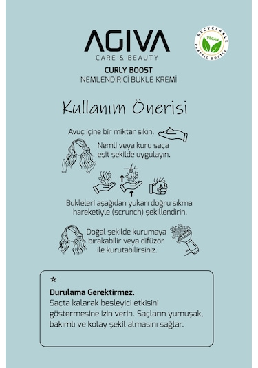 Curly Boost Durulanmayan Nemlendirici Bukle Kremi - 250ml