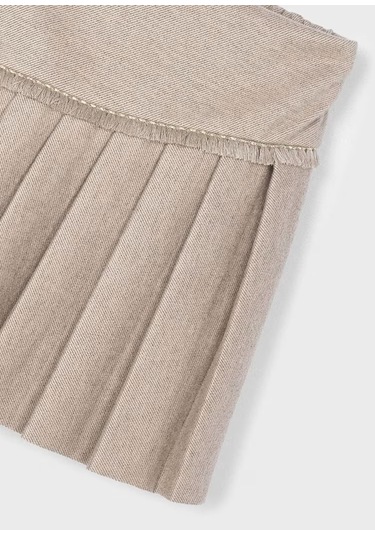 Mayoral Kız Çocuk Pileli Etek 4909 Vizon