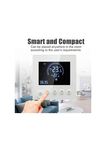 Flybuy Programlanabilir Akıllı Duvar Termostatı, Ntc Sensör, Dokunmatik Lcd Ekran, Wifi Ve Normal Modlar