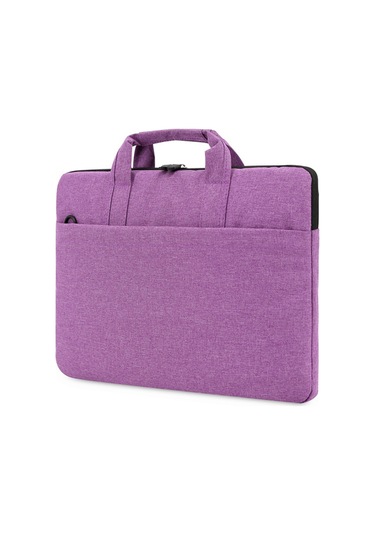 Moveevo Mor 15.6" Laptop Çantası - Oxford Kumaş, Sağlam Koruma, Çok Bölmeli, Seyahat Ve Ofis İçin El/omuz Çantası Mor