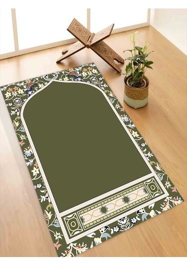 Diz Acıtmayan Yumuşak Süngerli Seccade Ve Namazlık Yeşil