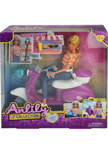 Anlily Motosikletli Bebek Mor