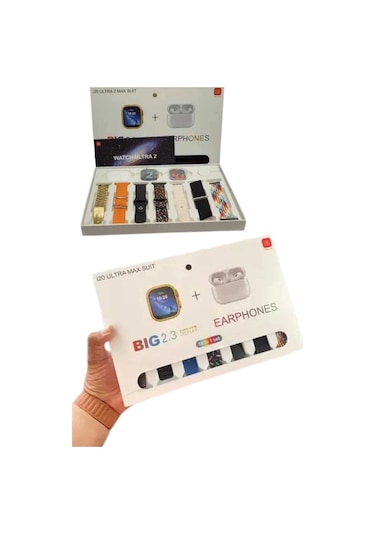 9 Ultra Akıllı Saat 49mm 2inç Ekran 7 Kordonlu Ve Bluetooth Kulaklık