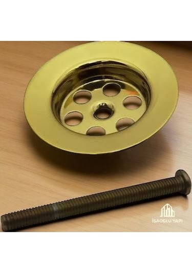 İsaoğlu Yapı Gold Lavabo Gideri Altın Sifon Süzgeç Gold Vida Dahil Gold Altın