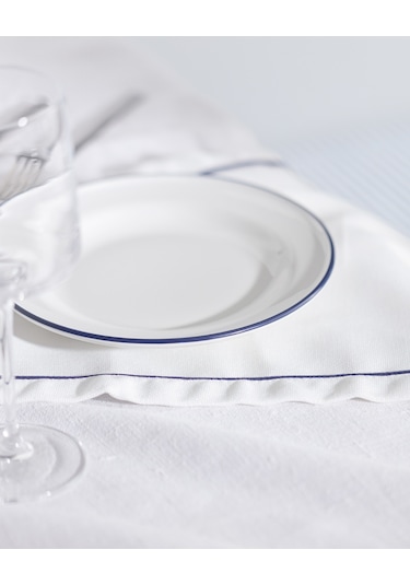 Madame Coco Retro 4'lü Pasta Tabağı Seti - Mavi/beyaz Çok Renkli