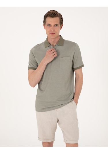 Pierre Cardin Erkek Haki Tişört 50306862-vr027