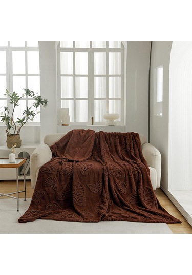 Qingmipy Tüm Mevsimler İçin Isı Emici Soğuk His Kumaş Battaniye - Hafif, Nefes Alıcı, Polyester, 100x150cm, Yetişkin/çocuk/uyku Kahverengi