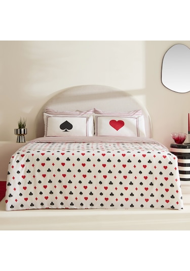 Sarah Anderson Chance Çift Kişilik Nevresim Takımı Beyaz Beyaz