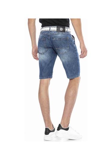 Ck217 Klasik Cep Basic Mavi Erkek Kot Kapri Şort Mavi