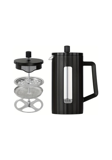 Xuweiwei 1 Adet Thejz 1000ml Fransız Press Kahve Makinesi 4 Seviye Filtreli Yeniden Kullanılabilir Beyaz Beyaz