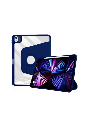 İpad Air Uyumlu 11inç M2 2024 Kılıf Termik Kalem Bölmeli Dönebilen Standlı Kılıf Air 4./5.nesil Uyumlu