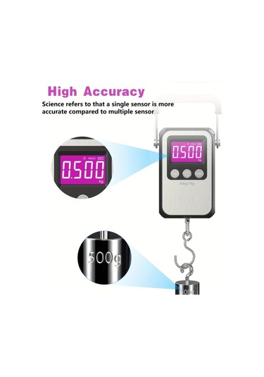 Xuweiwei 60kg 10g Hassas El Tipi Dijital Terazi Arka Aydınlatmalı Lcd Ekran Taşınabilir Asma Terazisi Kamp Mutfak Balıkçılık Aaa Pil -