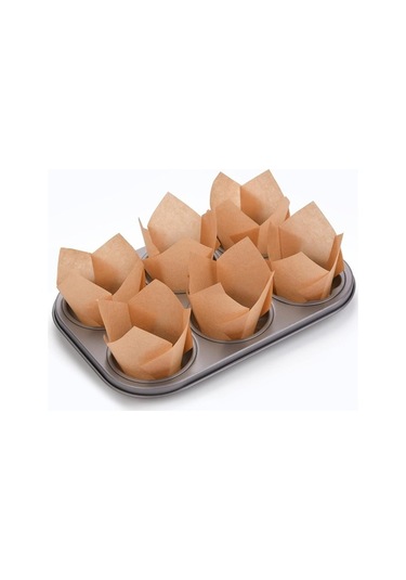 Maoyaya 200 Adet Lale Cupcake Kalıpları, Premium Muffin Astarları, Düğün, Doğum Günü, Noel İçin Doğal Kupa Sargılar Natural