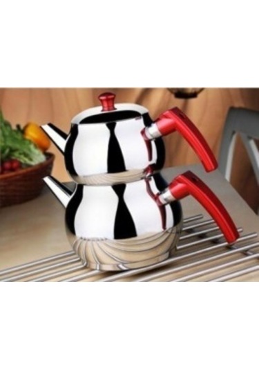 Mini 2lt Küçük Boy Küre Çelik Çaydanlık Seti 5224 Çok Renkli