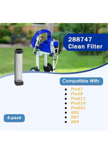 Xurunkeji Adet 288747 Boya Püskürtme Süzgeci, Magnum Prox7, Prox9, Prox17, Prox19, Prox21, Xr5, Xr7, Xr9 İçin 8'li Paket Filtre